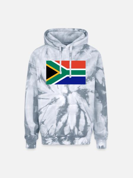 South Africa - Adult Tie Dye Hoodie - spider silver