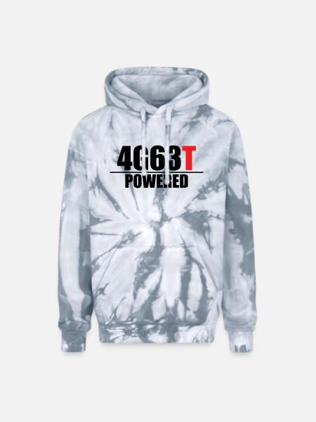 4G63T Powered - Adult Tie Dye Hoodie - spider silver