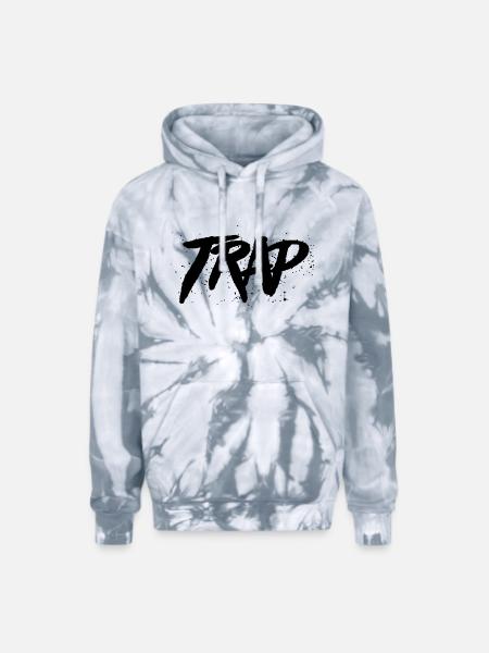 trap - Adult Tie Dye Hoodie - spider silver