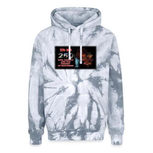 1776 - 2026 - 250 Years USA | Fireworks - Adult Tie Dye Hoodie
