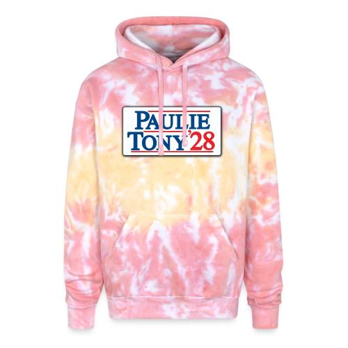 Paulie and Tony for Co-President 2028 - Adult Tie Dye Hoodie