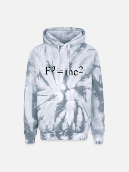 Fb=mc2 - Adult Tie Dye Hoodie - spider silver