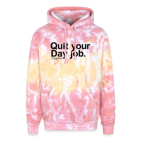 Day job in black - Adult Tie Dye Hoodie