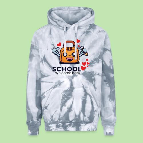first day of school outfit- school Welcome back - Adult Tie Dye Hoodie