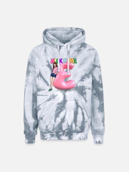 Nick Name E - Adult Tie Dye Hoodie - spider silver