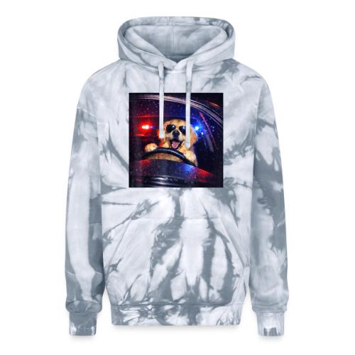 Funny Police Golden Retriever Meme Tee - Adult Tie Dye Hoodie