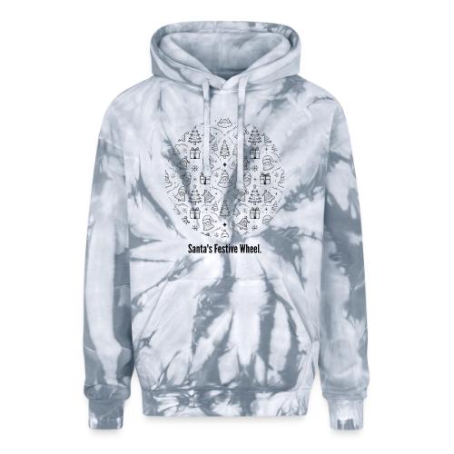 Santa's Festive Wheel T-Shirt - Adult Tie Dye Hoodie
