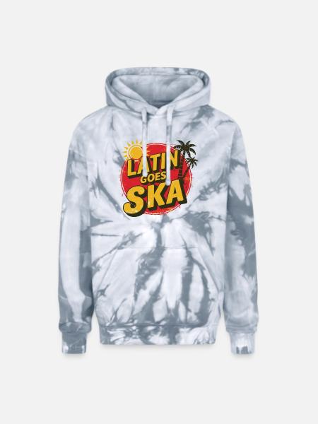 Latin Goes Ska - Adult Tie Dye Hoodie - spider silver