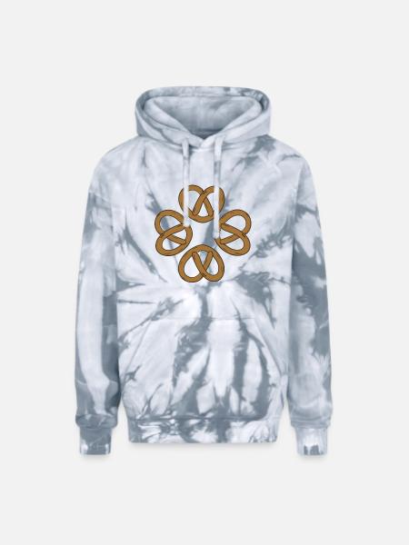 T-shirt pretzel - Adult Tie Dye Hoodie - spider silver