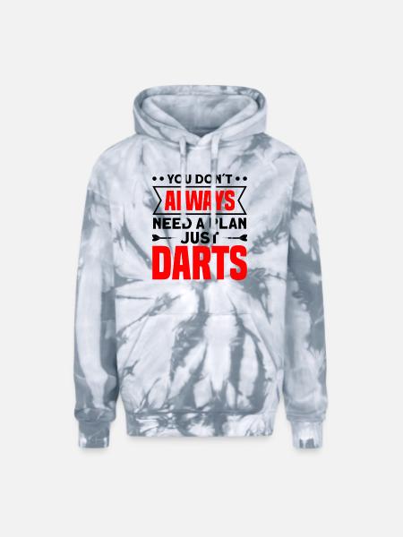Darts Dart Player - Adult Tie Dye Hoodie - spider silver