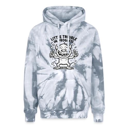 Playful Mischief Demon Illustration - Adult Tie Dye Hoodie