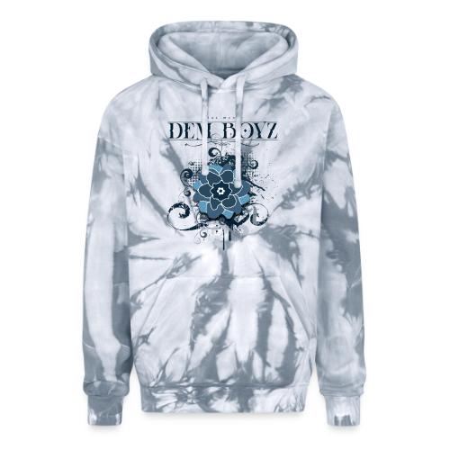 Flower Splash Blues - Adult Tie Dye Hoodie
