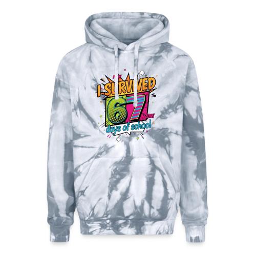 I Survived 67 Days of School T-Shirt – Funny Teach - Adult Tie Dye Hoodie