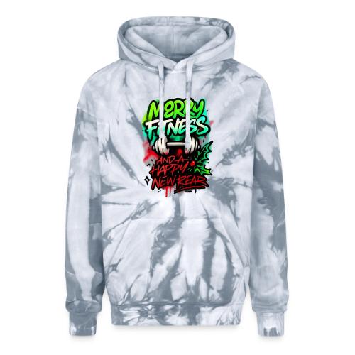 Merry Fitness Christmas Gym Humor - Adult Tie Dye Hoodie