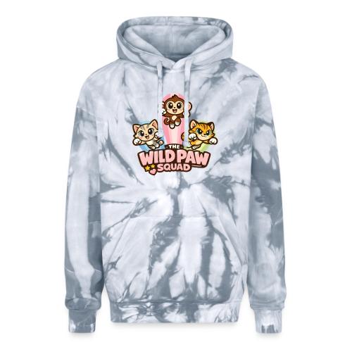 Wild Paw Squad Cute Animal Friends - Adult Tie Dye Hoodie