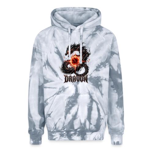 Dravon Fire Dragon Dark Fantasy Graphic T-Shirt - Adult Tie Dye Hoodie