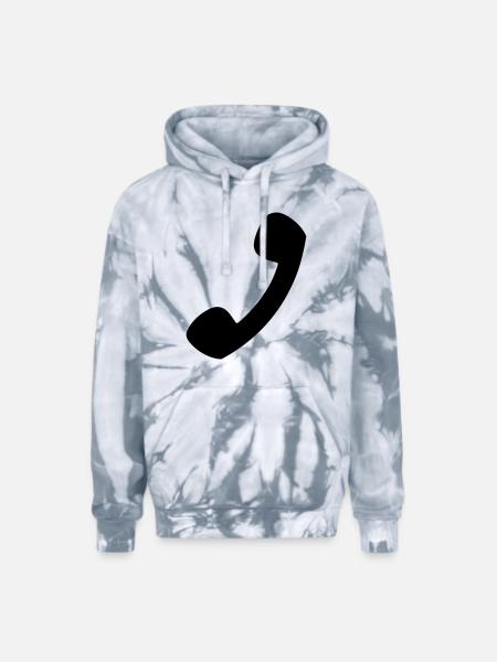 Phone - Adult Tie Dye Hoodie - spider silver