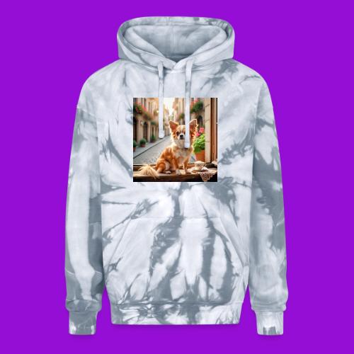 Morning coffee Chihuahua - Adult Tie Dye Hoodie