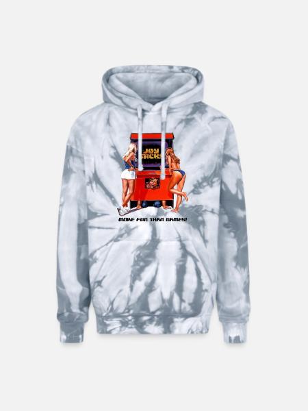 Joysticks Arcade - Adult Tie Dye Hoodie - spider silver