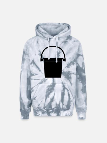 bucket - Adult Tie Dye Hoodie - spider silver
