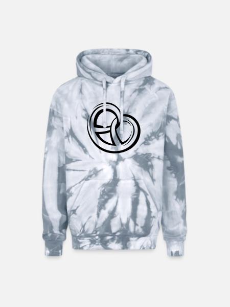 pretzel - Adult Tie Dye Hoodie - spider silver