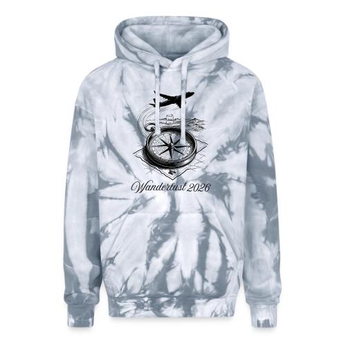 Wanderlust 2026 T-Shirt | Minimalist Travel Plane - Adult Tie Dye Hoodie