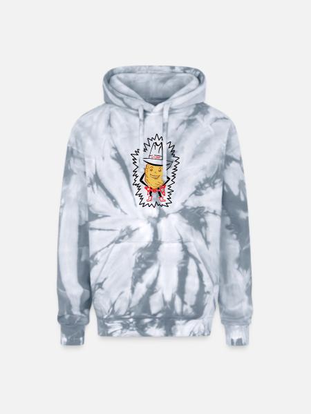Slim Chipley - Adult Tie Dye Hoodie - spider silver