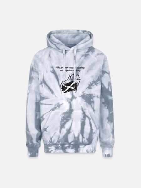 Burn the Confederate Flag - Adult Tie Dye Hoodie - spider silver