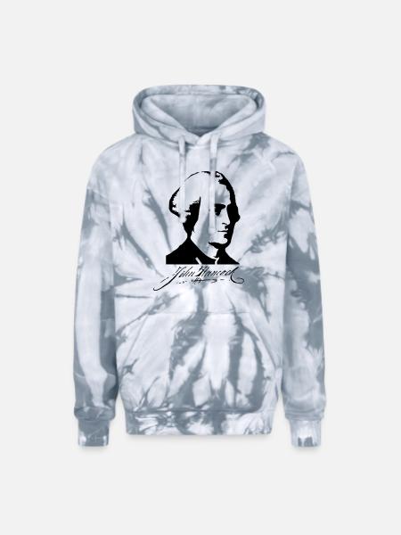 John Hancock - Adult Tie Dye Hoodie - spider silver