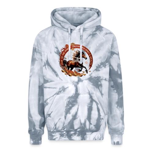 Year of the Horse Fiery Spirit T Shirt, Lunar New - Adult Tie Dye Hoodie