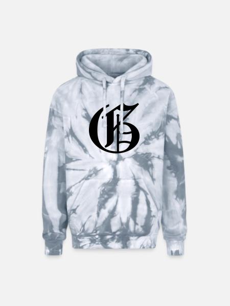 Olde English G - Adult Tie Dye Hoodie - spider silver