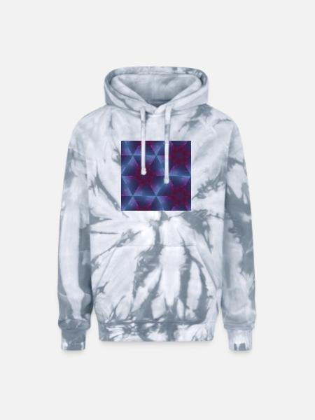 image3A11429 mirror - Adult Tie Dye Hoodie - spider silver