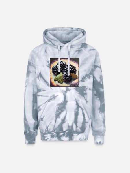 Berries and style - Adult Tie Dye Hoodie - spider silver