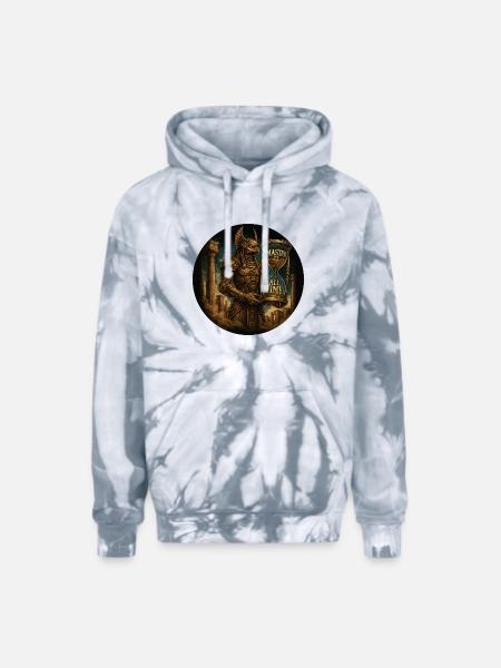 The Timekeeper of Thebes - Adult Tie Dye Hoodie - spider silver