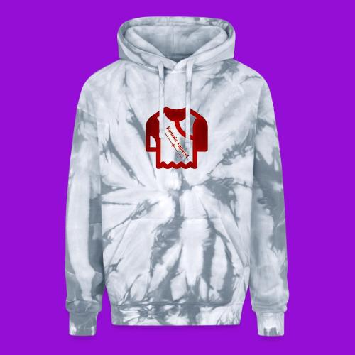 Kenada Logo white spray - Adult Tie Dye Hoodie