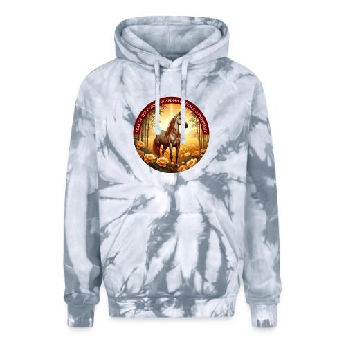 Year of the Horse Guardian T Shirt, Lunar New Year - Adult Tie Dye Hoodie