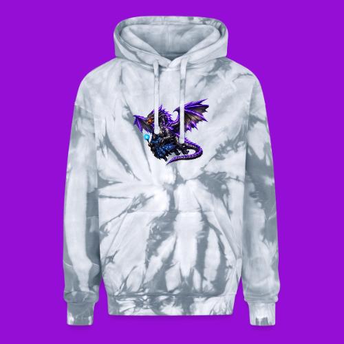 Neon Dragon and Battle Mage - Adult Tie Dye Hoodie