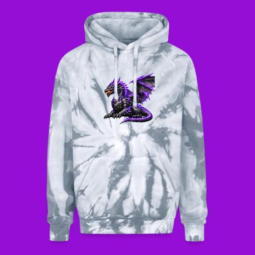 Neon Dragon at Rest - Adult Tie Dye Hoodie