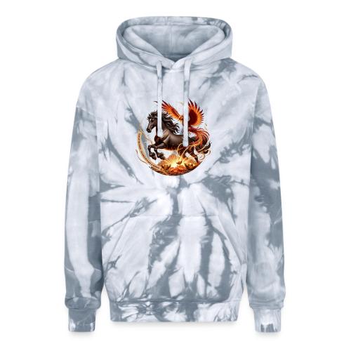 Year of the Horse Phoenix T Shirt, Lunar NY Gift - Adult Tie Dye Hoodie