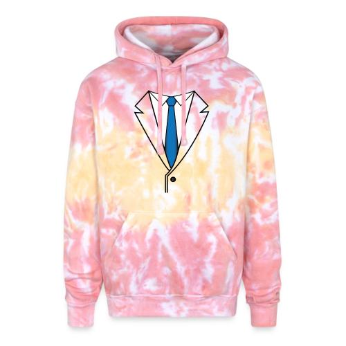Suit with Blue Tie - Adult Tie Dye Hoodie