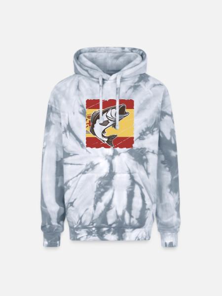Bass of España - Adult Tie Dye Hoodie - spider silver