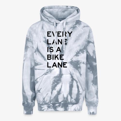 Every Lane is a Bike Lane - Adult Tie Dye Hoodie