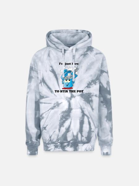 Stir The Pot - Adult Tie Dye Hoodie - spider silver