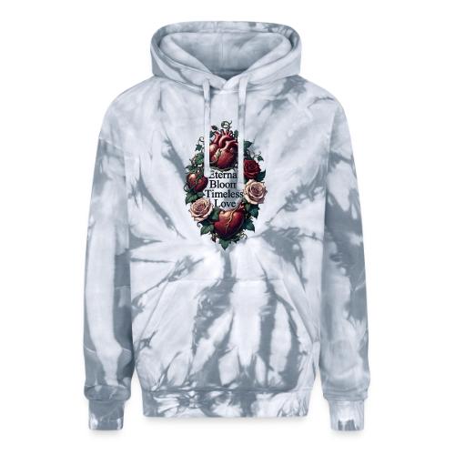 Eternal Bloom Timeless Love Entwined Hearts T-Shir - Adult Tie Dye Hoodie