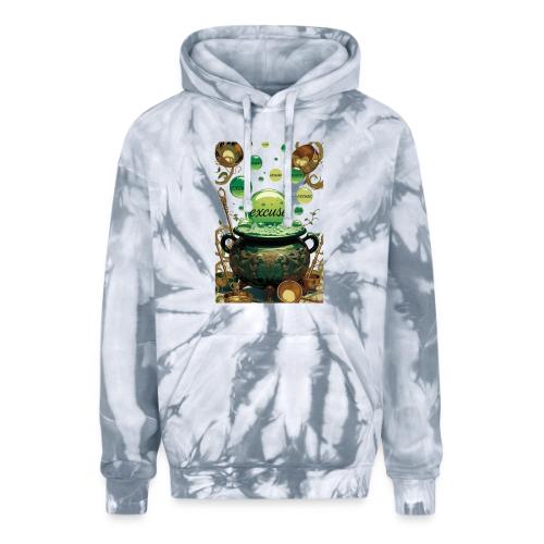 Emerald Excuses Cauldron Graphic Tee - Adult Tie Dye Hoodie