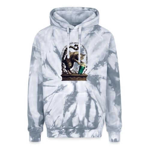 Lucky Last Call Cat Graphic Tee - Adult Tie Dye Hoodie