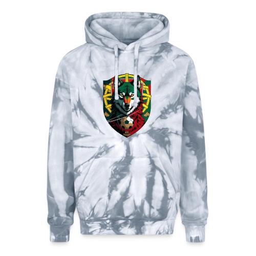 Portugal Iberian Wolf Soccer T Shirt,Football Gift - Adult Tie Dye Hoodie