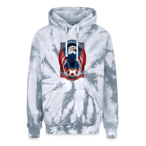 USA Eagle Emblem T Shirt, USA Soccer Pride Gift - Adult Tie Dye Hoodie
