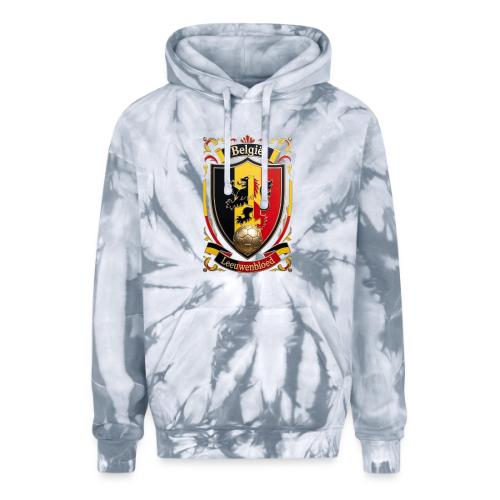 Belgium Lion Crest T-Shirt, Belgian Flag Gift - Adult Tie Dye Hoodie