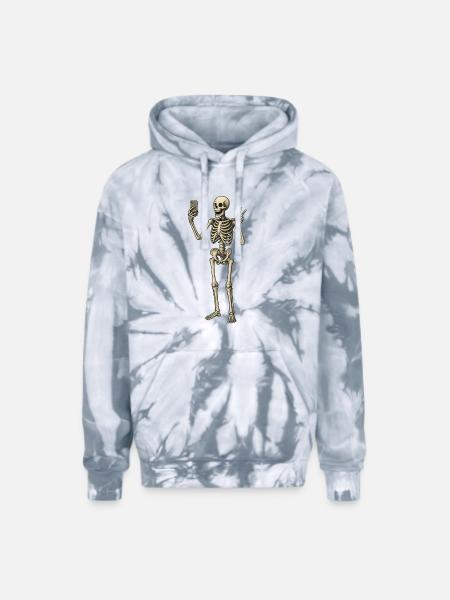 selfie - Adult Tie Dye Hoodie - spider silver